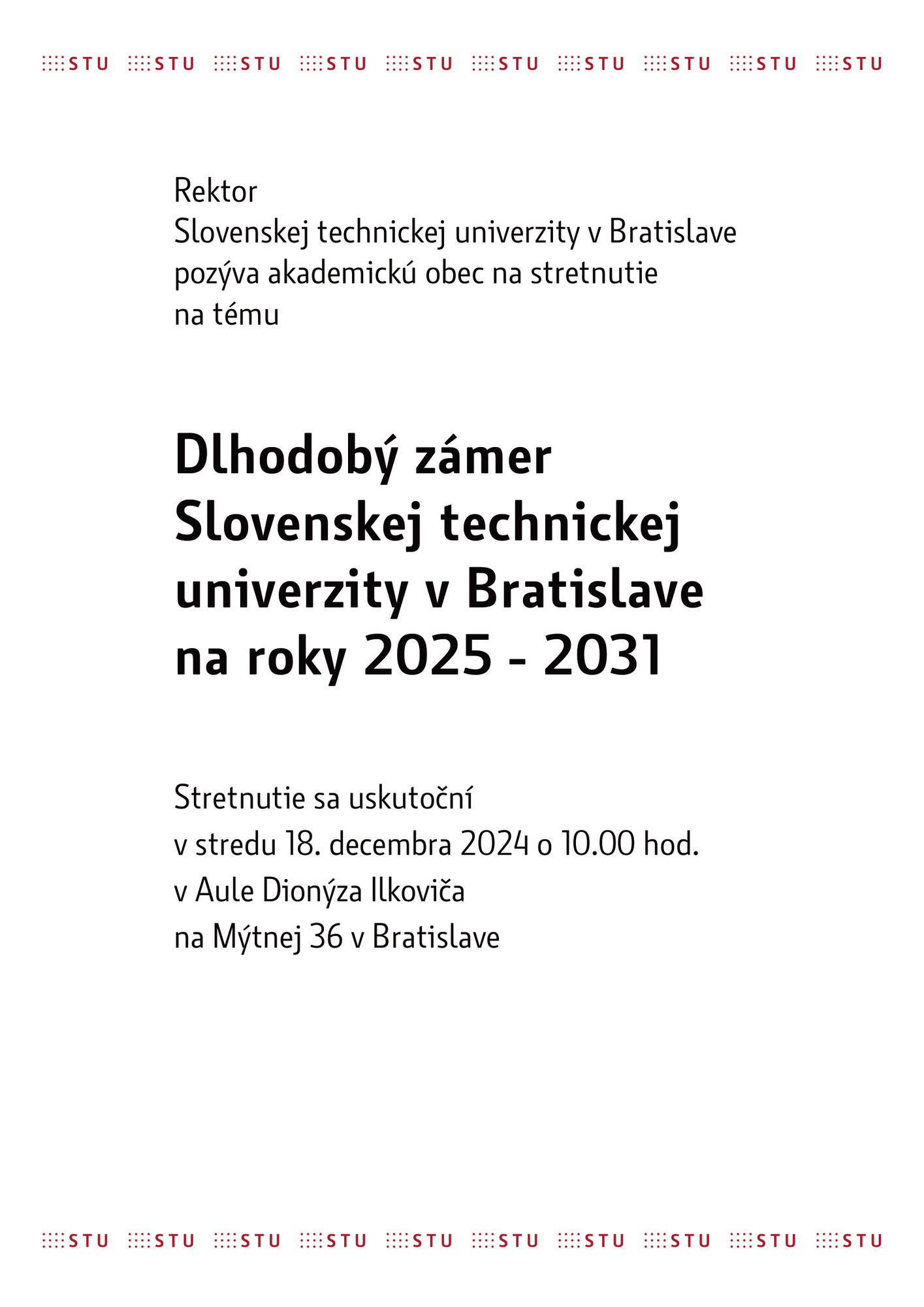 Plagát - dlhodobý zámer