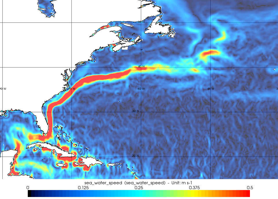 počítačové modelovanie rýchlosť pohybu morskej vody
