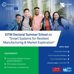 Letná doktorandská škola EIT Manufacturing