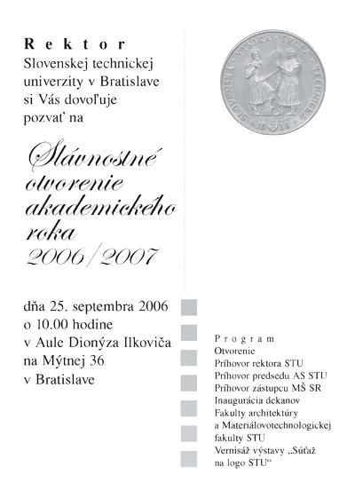 Slávnostné otvorenie akademického roka 2006/2007