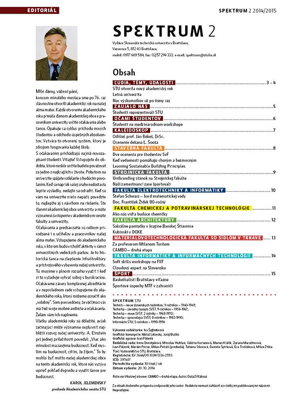 spektrum 2 2014-15 obsah